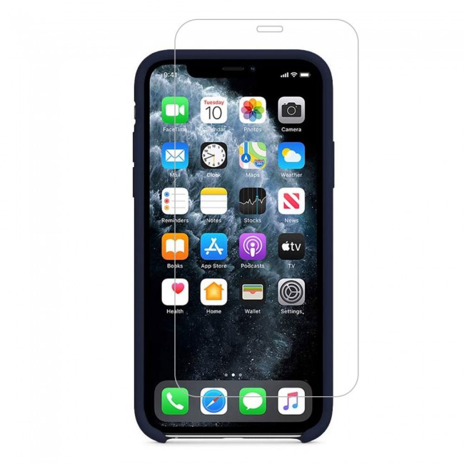 Margoun 2Pack Apple iPhone 12 Pro Max Silicone Case Cover and Clear Screen Protector - Navy Blue