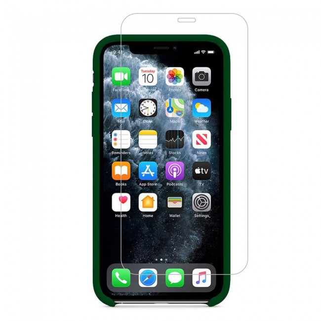 Margoun 2Pack Apple iPhone 12 Pro Max Silicone Case Cover and Clear Screen Protector - Green