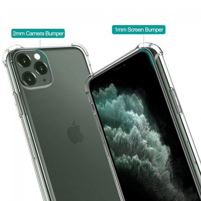 Apple iPhone 12 Pro TPU Gorilla Clear Case Cover with 2Pack Screen Protector