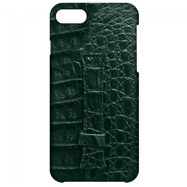 iPhone 7 and iPhone 8 Leather Case Cover Crocodile Design - Green