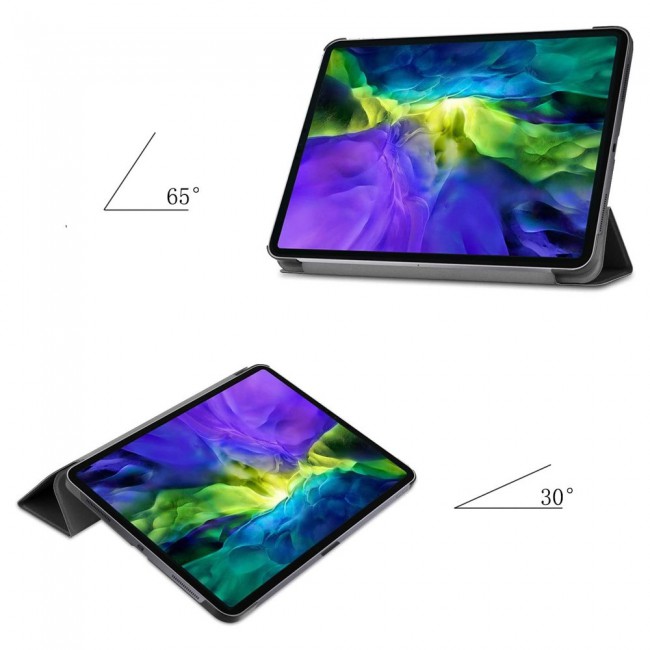 iPad 10.2 7th Generation and 8th Generation Smart Folio Leather Case Trifold Stand Cover - Blue