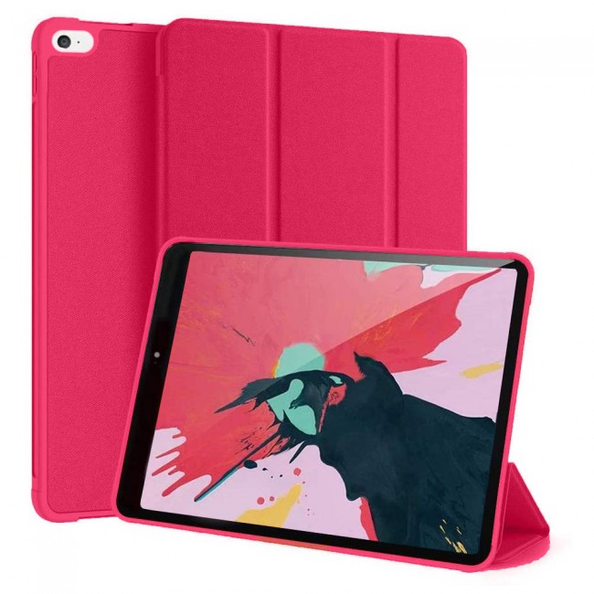 ipad Mini 4 and Mini 5 Smart Leather Folio Case Trifold Stand Cover - Hot Pink