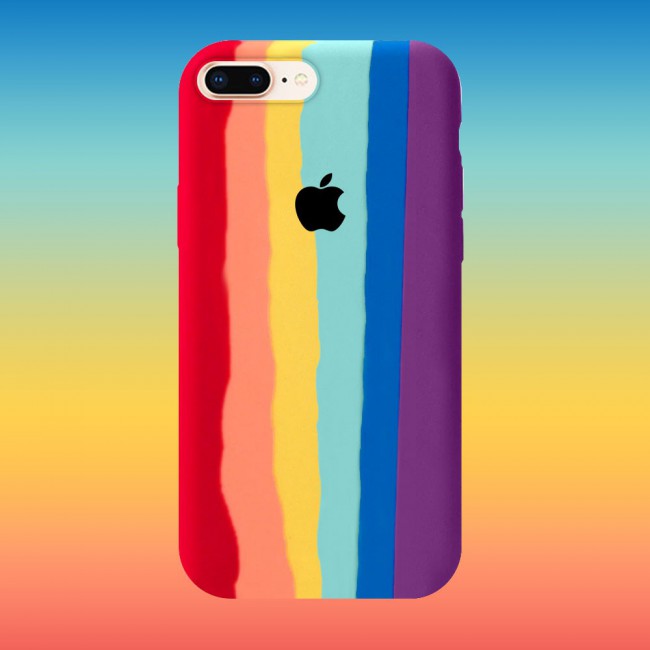 iphone 8 plus and 7 Plus Rainbow Silicone Case Cover GSMprice