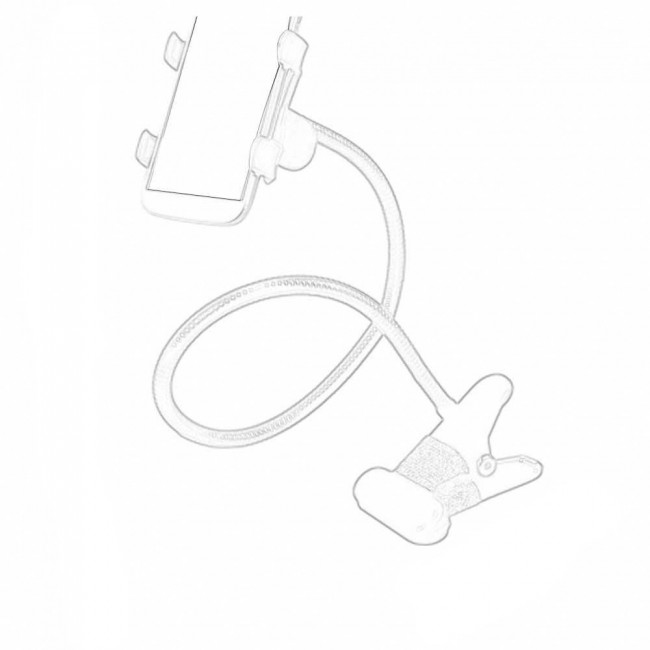 Flexible Phone Holder Bed Car Table Lazy Bracket for Smartphones - White