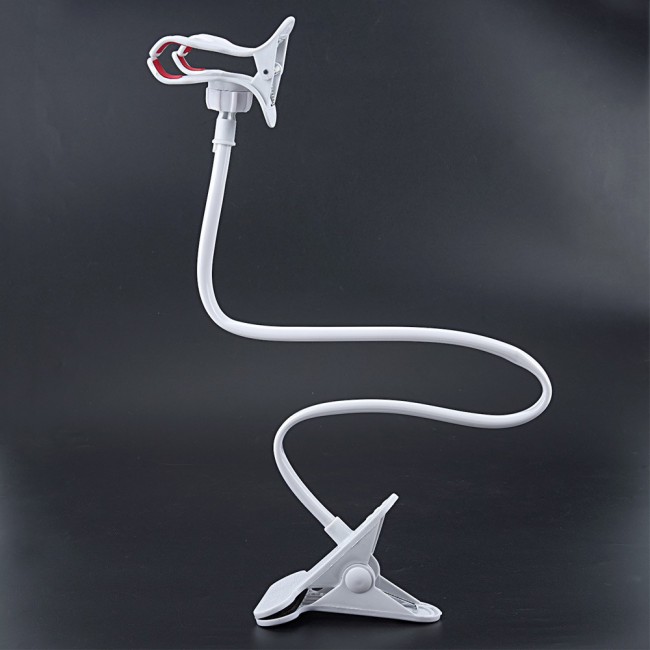 Flexible Phone Holder Bed Car Table Lazy Bracket for Smartphones - White