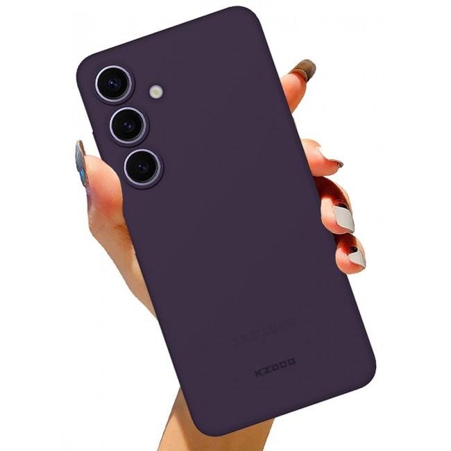 KZDOO Samsung Galaxy S24 Plus Case Slim Thin Air Skin Full Coverage Protective Case Sturdy Durable Thin Case Drop Protection Case Cover Transparent Purple