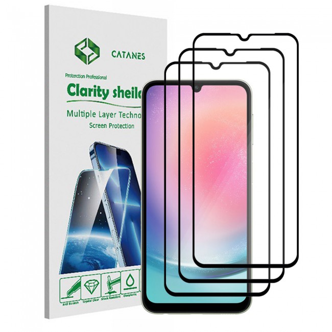 CATANES 3 Pack for Samsung Galaxy A24 4G Tempered Glass Screen Protector