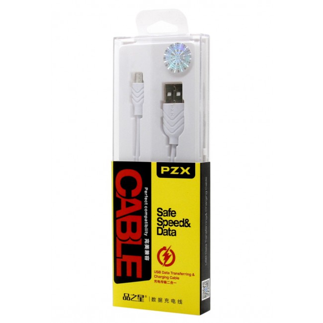 PZX V103 Charge and Transfer Micro USB Cable 1.2M - White