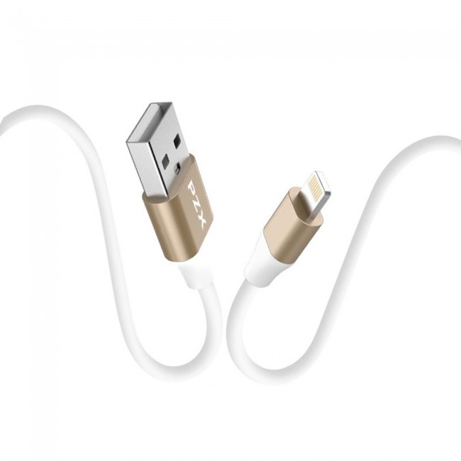 PZX V125 2.0A Lightning Charge &amp; Sync Cable 2m for Apple iphone 7/8/X - White/Rose Gold