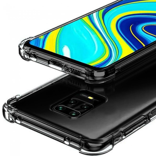 CATANES For Xiaomi Redmi Note 9S Case Cover Clear Protective TPU Four Corners Cover Transparent Soft Case