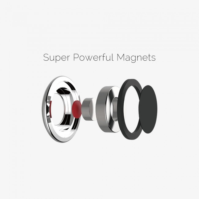 Rukini Magnetic Car Mount CHM9H33R – Silver