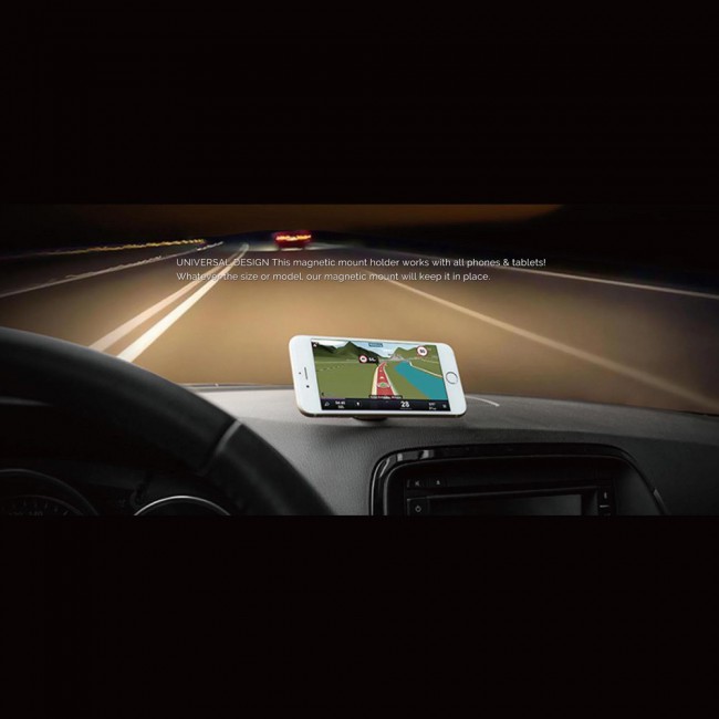 Rukini Magnetic Car Mount Universal 360 Degree Rotate RCMH001- Black