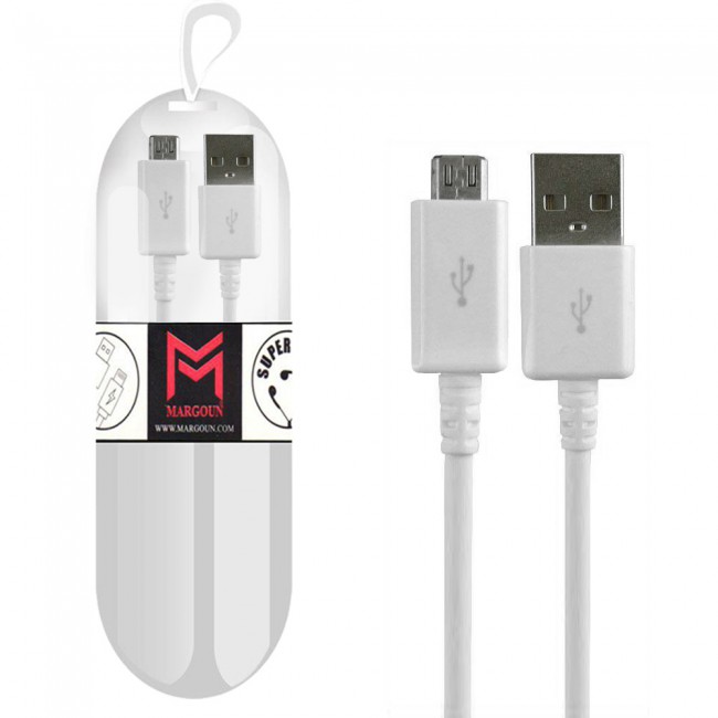 Samsung Galaxy S6 Edge White USB Cable with Free Margoun Cable Organizer – Black , White , Blue , Purple