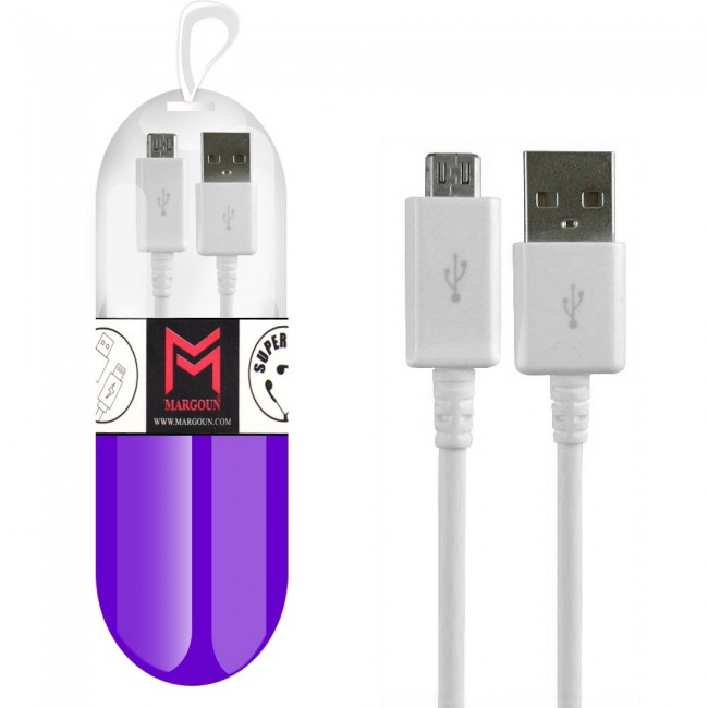 Samsung Galaxy S6 Edge White USB Cable with Free Margoun Cable Organizer – Black , White , Blue , Purple