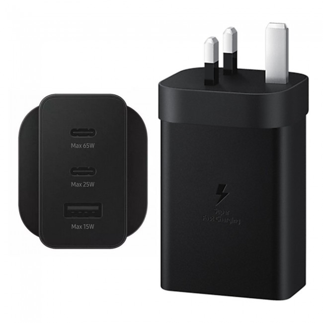 Samsung 65W Trio Adapter with Cable – Black