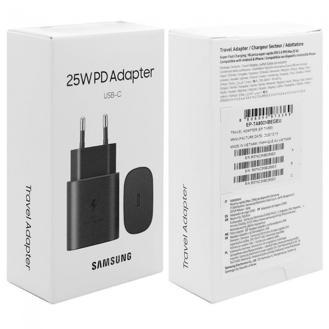 Samsung 2 Pin USB-C 25W PD Adapter Super-Fast Charging