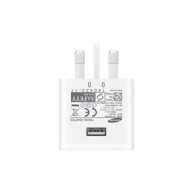 Samsung EP-TA20UWECGGB 15W Fast Charge  Travel Adapter with Type-C USB Cable – White