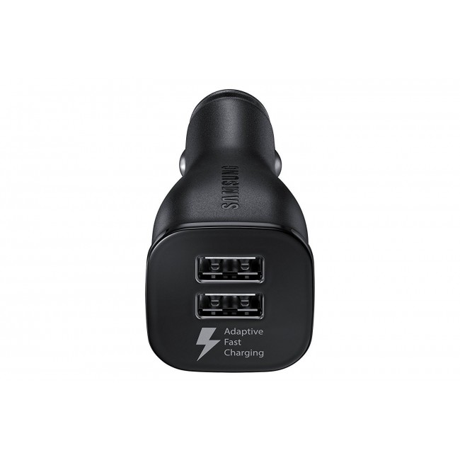 Samsung EP-LN920BBEGUS Fast Charge 15W Dual Port Car Charger with Micro USB Cable – Black