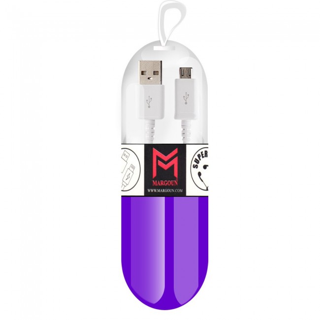 Samsung Galaxy Note 4  White USB Cable with Free Margoun Cable Organizer – Black ,  White , Blue , Purple