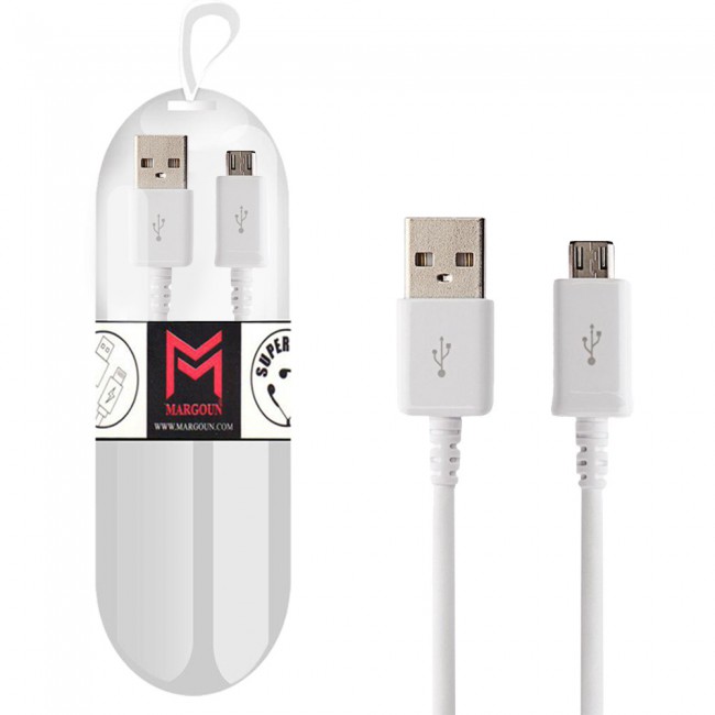 Samsung Galaxy Note 4  White USB Cable with Free Margoun Cable Organizer – Black ,  White , Blue , Purple