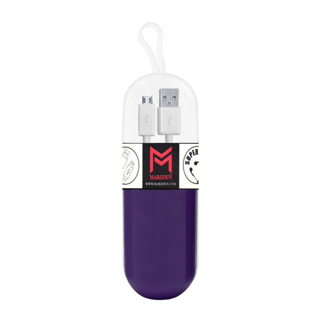 Margoun Micro USB Cable ( White ) with Tube Cable Organizer - Black , White , Blue , Purple