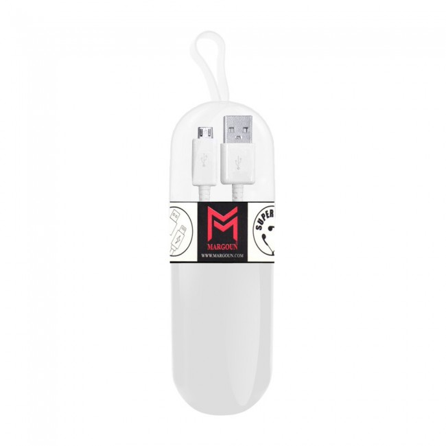 Margoun Micro USB Cable ( White ) with Tube Cable Organizer - Black , White , Blue , Purple