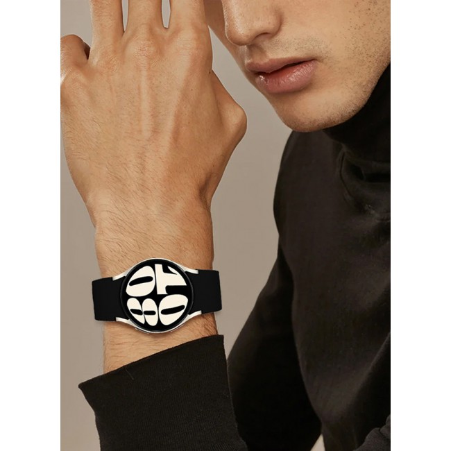 MARGOUN Samsung Galaxy Watch 6/6 Classic 20mm Silicone Band Flexible and Durable Replacement Sport Strap Black