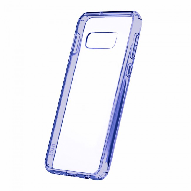 TOTU Soft Jane Series Transparent TPU Case Cover for Samsung Galaxy S10e / S10 Lite in Blue / Black Frame