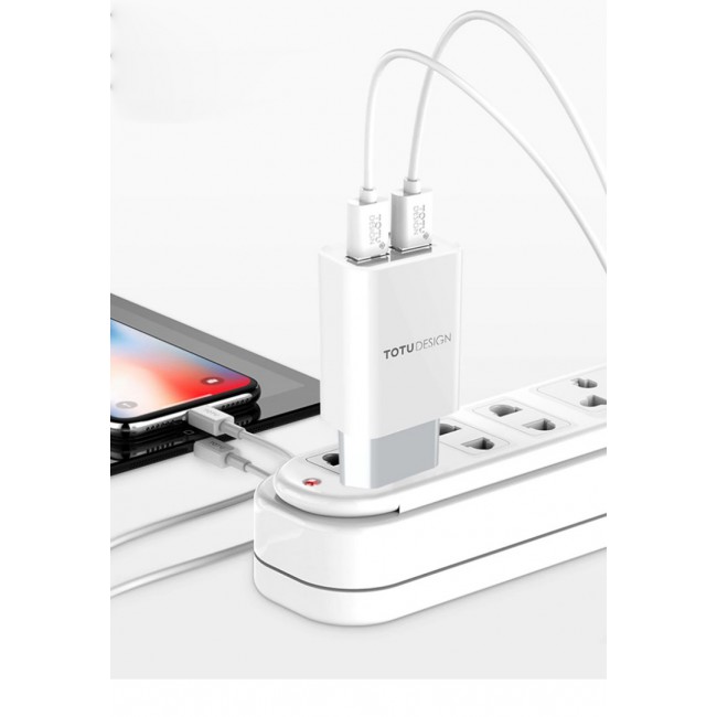 Totu Design Glory Series Dual USB Travel Adapter Kit with Lightning Cable 