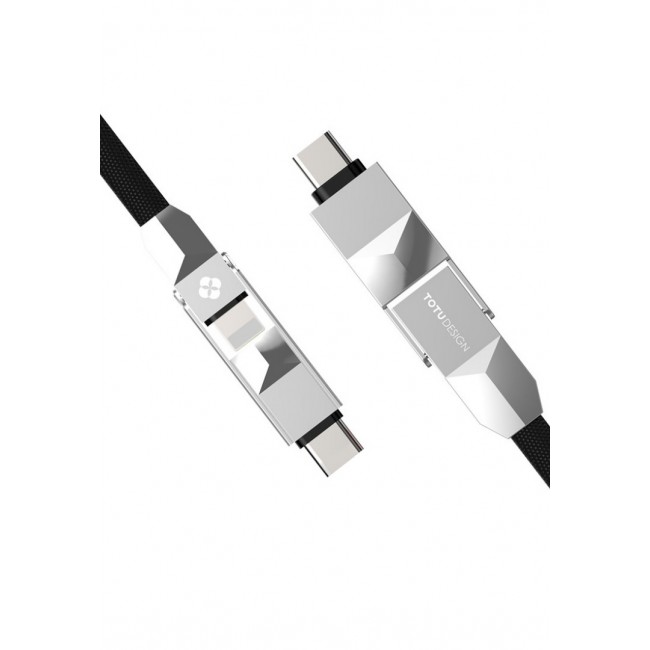 Totu Design Godzilla Series Zinc Alloy 4-in-1 USB Lightning Type-C Data Cable 1.2M