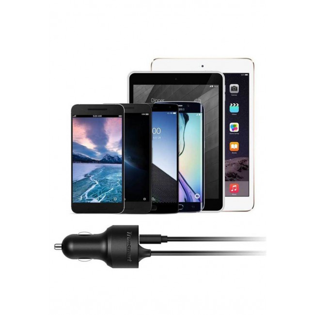 Tronsmart Dual USB Car Charger QC3.0 33W with Type-C Cable