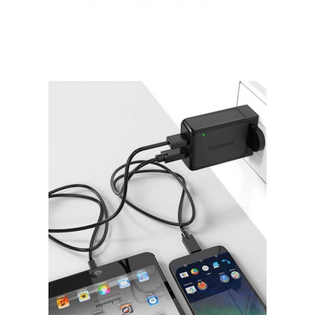 Tronsmart Dual USB Wall Charger QC3.0 33W UK with Type-C Cable