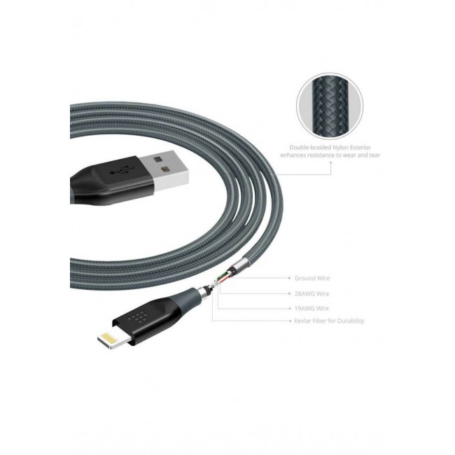 Tronsmart Nylon Doublebraided Lightning to USB Charging Cable MFI Certified 10ft 