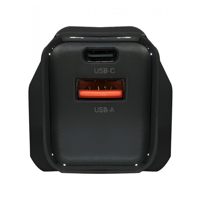 Rofee Dual Port Wall Charger 20W USB C and USB A Adapter Super Fast Charging Block Charger 3 Pins Adapter Black