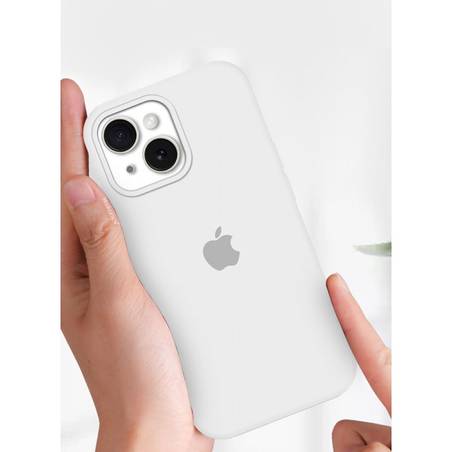 MARGOUN iPhone 15 Case Silicone Case Cover Durable and Anti Scratch Back Cover White