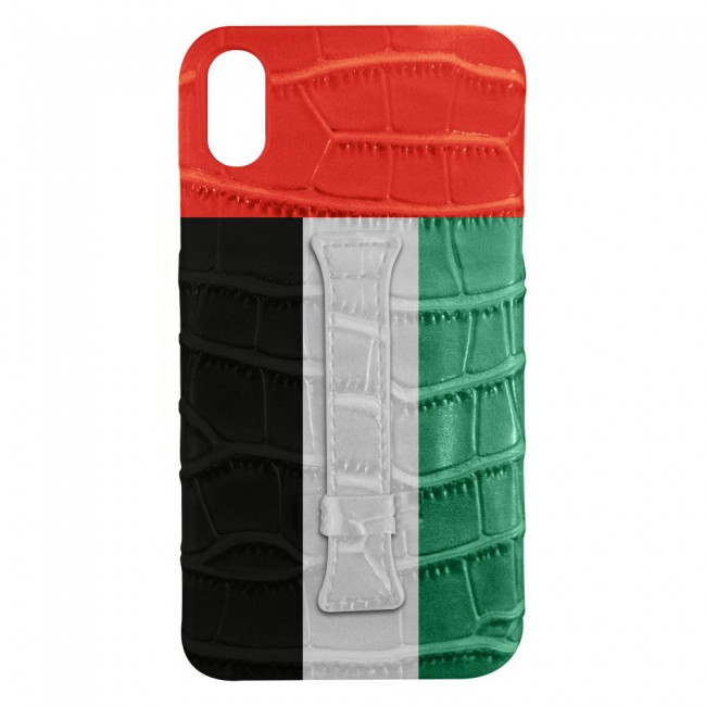 iphone X Case Cover with Hand Grip UAE Flag-Margoun