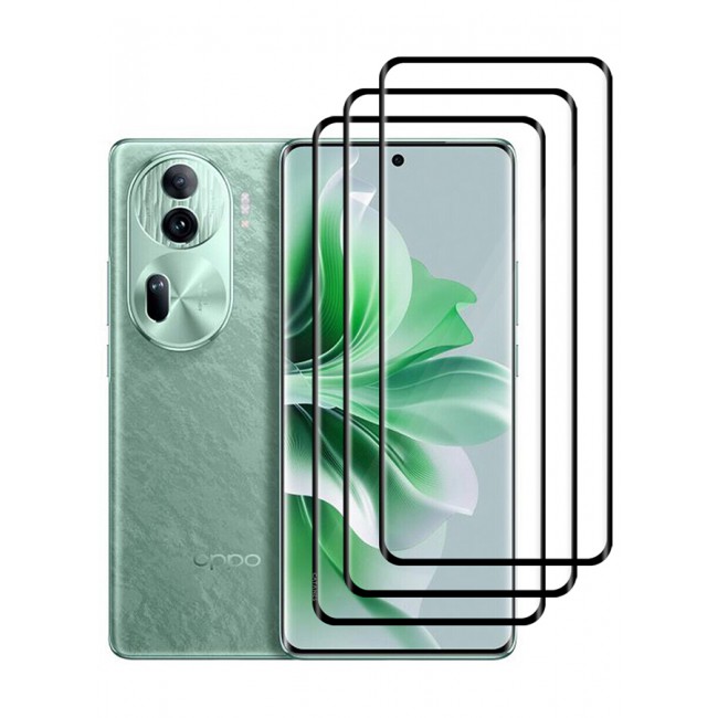 CATANES 3 Pack For Oppo Reno11 Screen Protector Full Coverage Screen Protector Clear Anti-Bubble Shield Tempered Glass Screen Protector