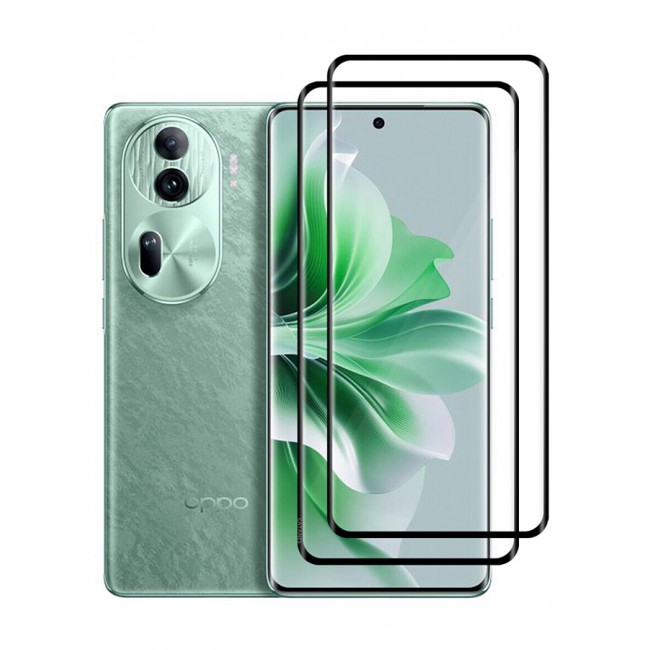 CATANES 2 Pack For Oppo Reno11 Screen Protector Full Coverage Screen Protector Clear Anti-Bubble Shield Tempered Glass Screen Protector