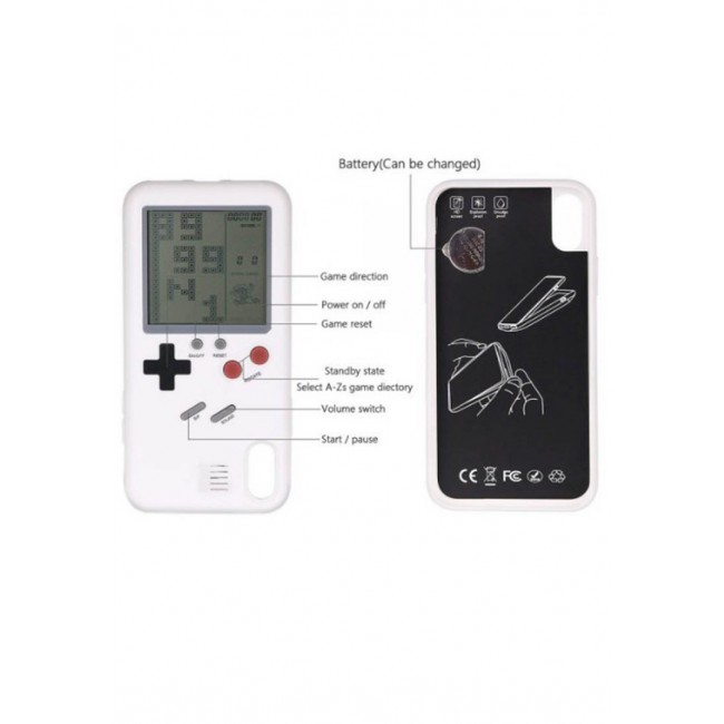 Wanze GameBoy Case Cover for Apple iPhone X (RAM) - White
