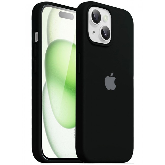 MARGOUN iPhone 15 Plus Case Silicone Case Cover Durable and Anti Scratch Back Cover Black