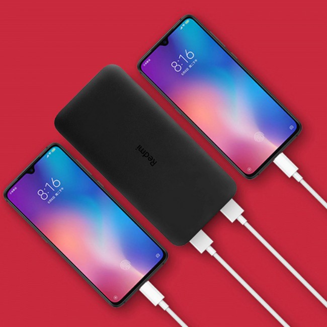 Xiaomi Redmi Power Bank 10000 mAh 2.4A Fast Charge with Micro USB Outputs – Black