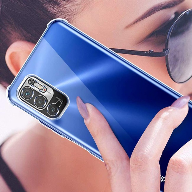 CATANES For Xiaomi Redmi Note 10 5G Case Cover Clear Protective TPU Four Corners Cover Transparent Soft Case