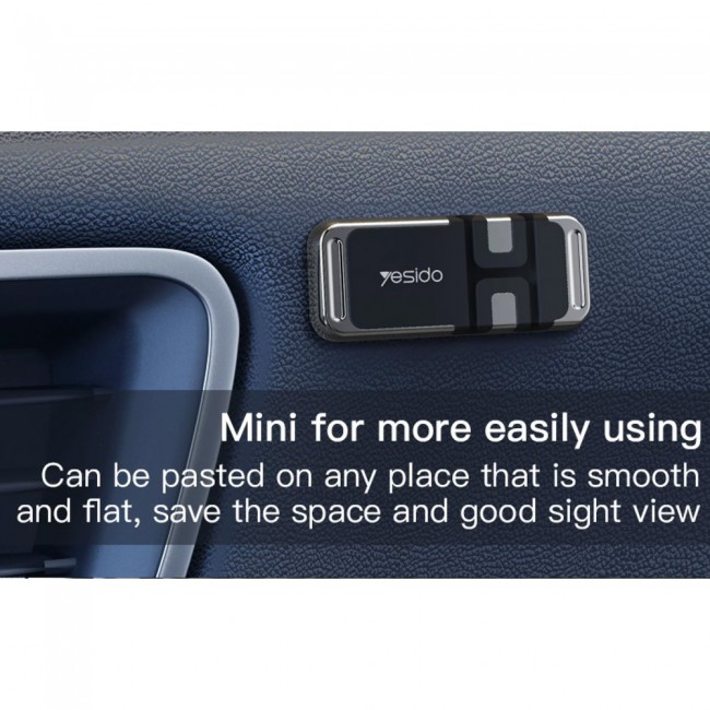 YESIDO C113 Magnetic Phone Holder and Cable Clip Organizer – Grey