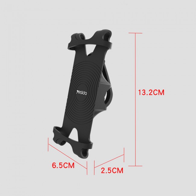 Yesido C31 Silicone Bicycle Mobile Phone Holder - Black , Green