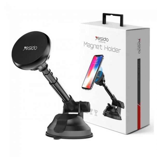 Yesido C41 Magnetic Car Phone Holder Mount 360 Degree Rotation – Black