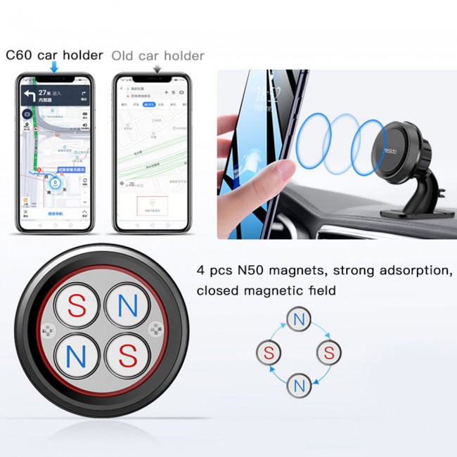 Yesido C60 Magnetic Suction Car Holder Bracket