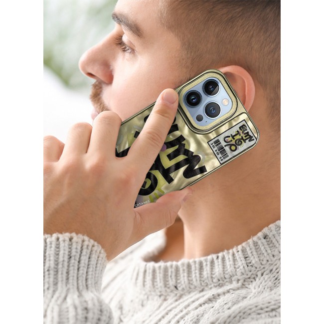 CATANES iPhone 13 Pro Max Case Cover Letter Phone Case Creative Soft Back New Design Shell Durable and Fashionable Case/Burn it Up