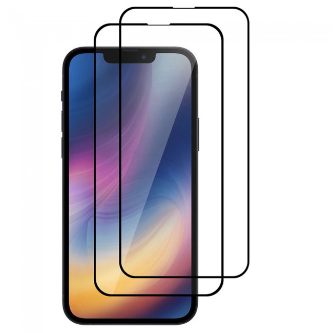 MARGOUN 2 Pack for iPhone 13 Pro Max Case Cover with Screen Protector Tempered Glass, Full Protection Back Case Dale Series - Black