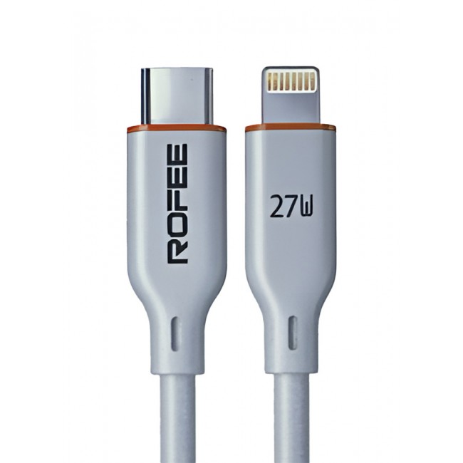 Rofee Fast Charging And Data Transmittion Cable 27W 1.2 Metre USBC to Lightning Charge Cord for USB C TO Lightning Devices White