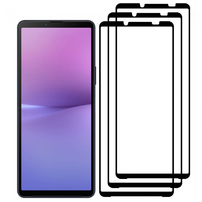 CATANES 3 Pack for Sony Xperia 10 V Mobile PHones Screen Protector 3D Tempered Glass Protective Film